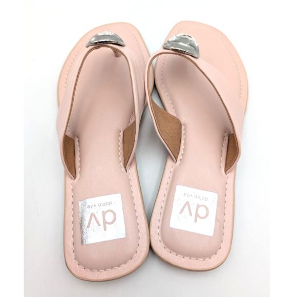 DV by Dolce Vita Jespar Slide Sandal Women's Pink Shiny Size US7 EU37.5 - Picture 5 of 11